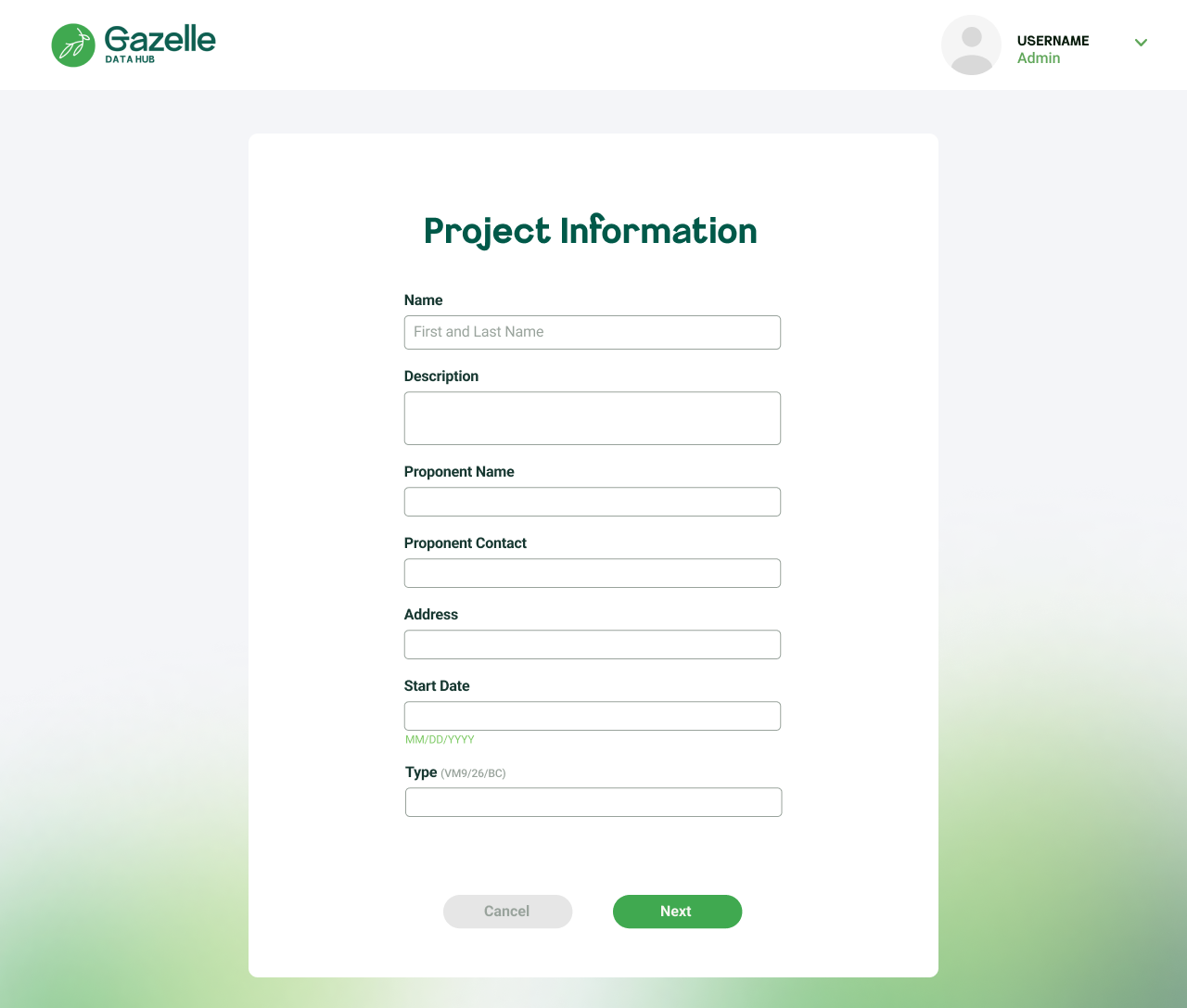 Project information confirmation
